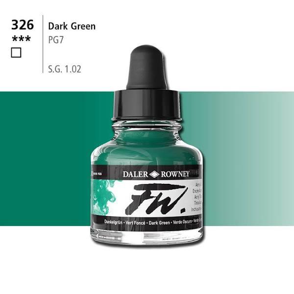 Acrylic Inks - Daler Rowney - FW Inks Dark Green