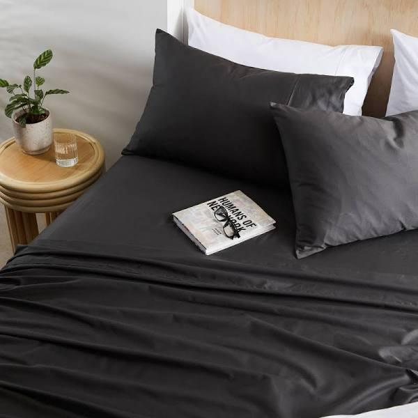 MyHouse Egyptian Luxe Sheet Set Charcoal Double