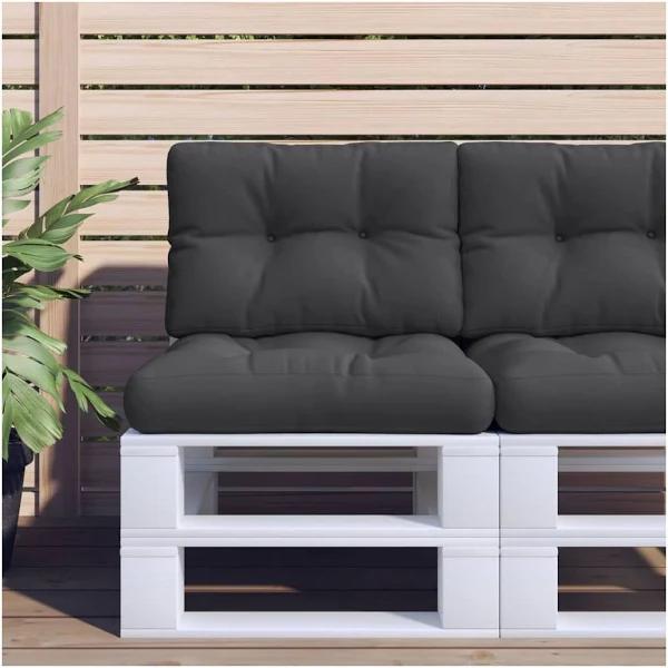 Pallet Cushion Black 60x40x12 cm Fabric vidaXL