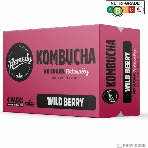 Remedy Kombucha Wild Berry - 24 x 250ml