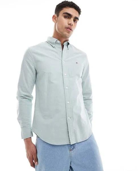 Tommy Hilfiger Regular Fit Oxford Shirt in Pale Green