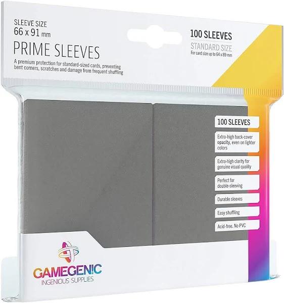 Gamegenic Prime 100ct Dark Gray Sleeves