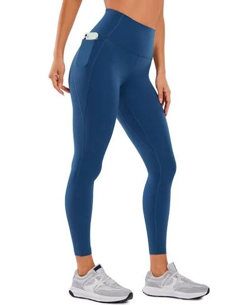 CRZ Yoga Women's Yoga Lounge High Rise Butterluxe Pocket Leggings 25'' French Navy / L