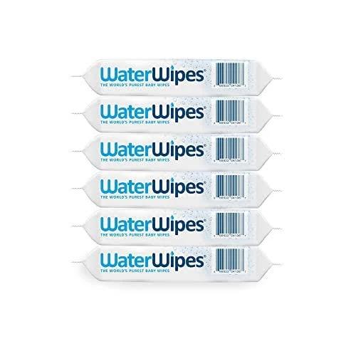 WaterWipes Original Baby Wipes, 99.9% Water Based Wipes, Unscented & Hypoallergenic for Sensitive Skin, Diaper Wipe, 360 Count (6 Packs)