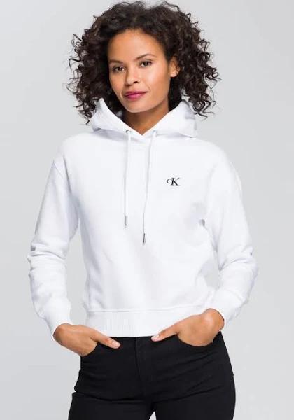 Calvin Klein Jeans Embroidery Hoodie Bright White L