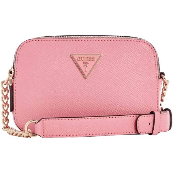 Guess Noelle Saffiano Camera Crossbody in Pink