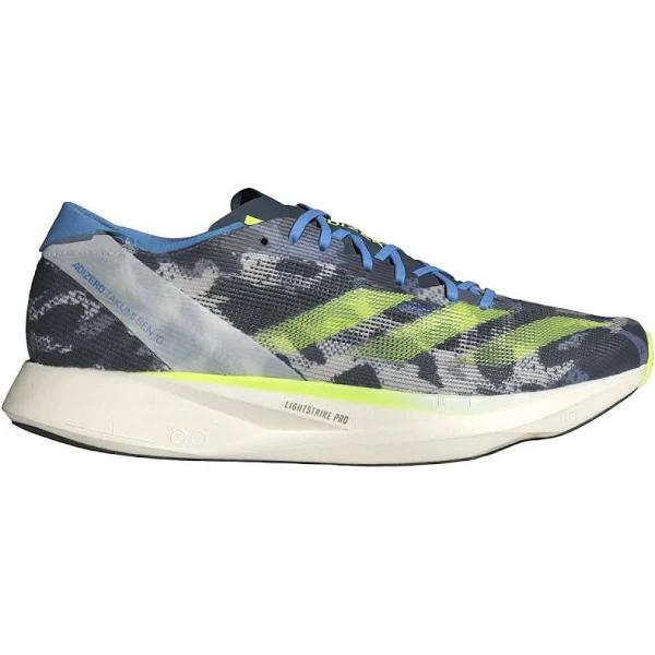 adidas-Adizero Takumi Sen 10 Shoes-Men-Crystal White / Lucid Lemon / Blue Burst-M 9.5 / W 10.5