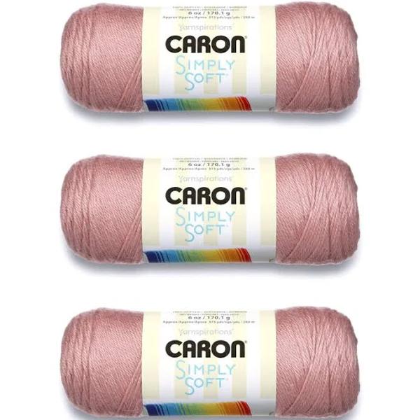 Caron Simply Soft Victorian Rose Yarn - 3 Pack of 170g/6oz - Acrylic - 4 Medium (Worsted) - 315 Yards - Knitting/Crochet