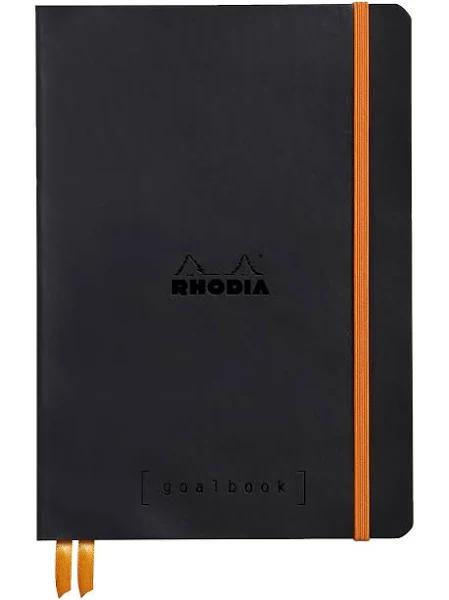 RHODIA - Goal Book - A5 - 5x5 Grid - Soft Cover - Black