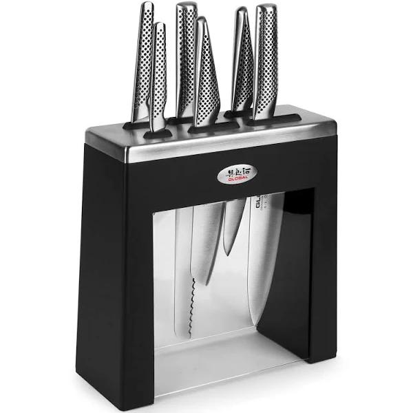 Global Kabuto Knife Block Set - Black