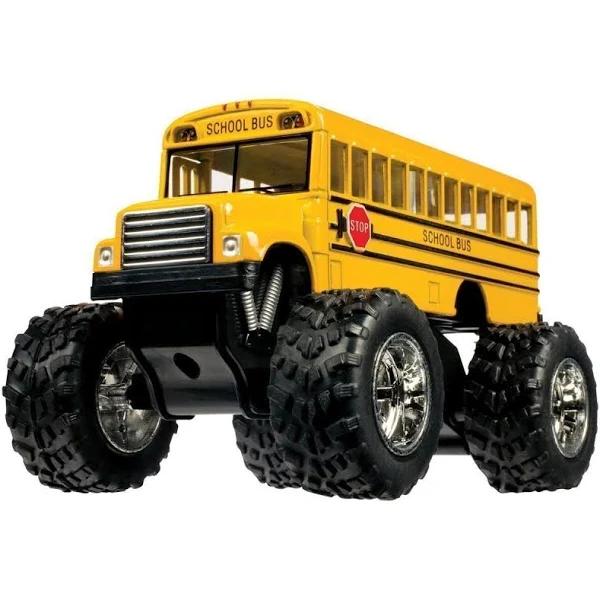 Monster School Bus: Die Cast Yellow School Bus Large 5" Long with Monster Wheels! by International by International