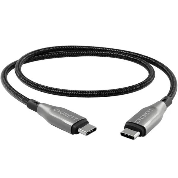 Cygnett Armoured 2m USB-C To USB-C Cable - Black