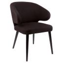 Harlow Black Dining Chair - Natural Linen