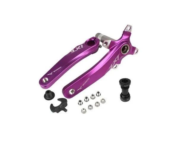 Bicycle Crank Middle Shaft Aluminum Alloy Crankset Bike Accessories - Purple - Pack of 1 - Standard - AfterPay & zipPay Available