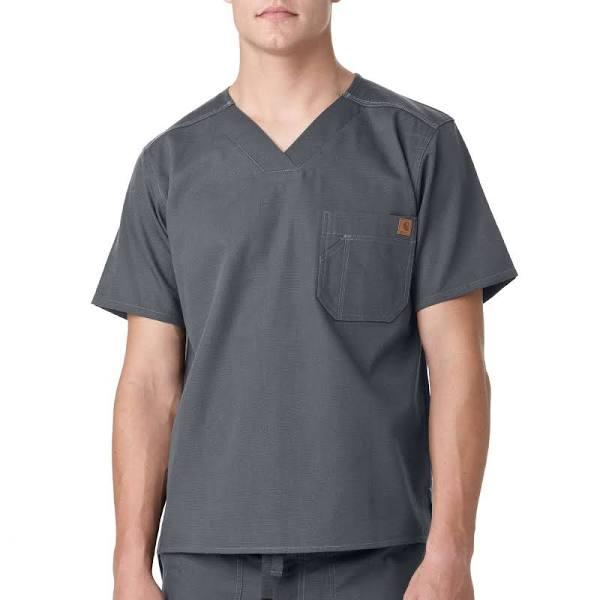 Carhartt Scrubs Men's Ripstop Utility Top - L - Pewter