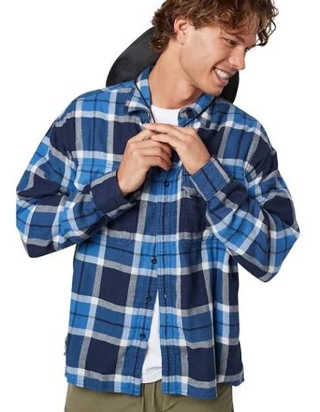 American Eagle Flannel Shirt in Icy Blue XXL