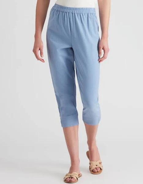 W Lane - Womens Pants - Straight Leg Button Crop Pants - 10