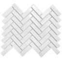 White Herringbone Gloss Porcelain Mosaic Tile - The Build