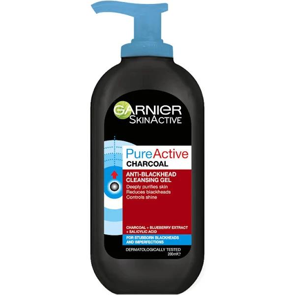 Garnier Pure Active Anti Blackhead Charcoal Cleansing Gel 200ml