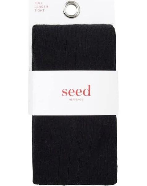 Seed Heritage Rib Full Length Tight Black 1-2