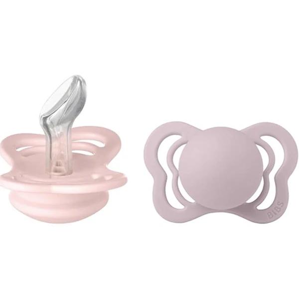 Bibs Pacifiers | Couture 2 Pack - Blossom/Dusky Lilac | Silicone