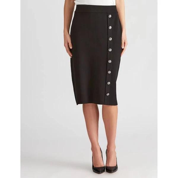 Liz Jordan Knit Pencil Skirt - Size 10 - Womens - Black