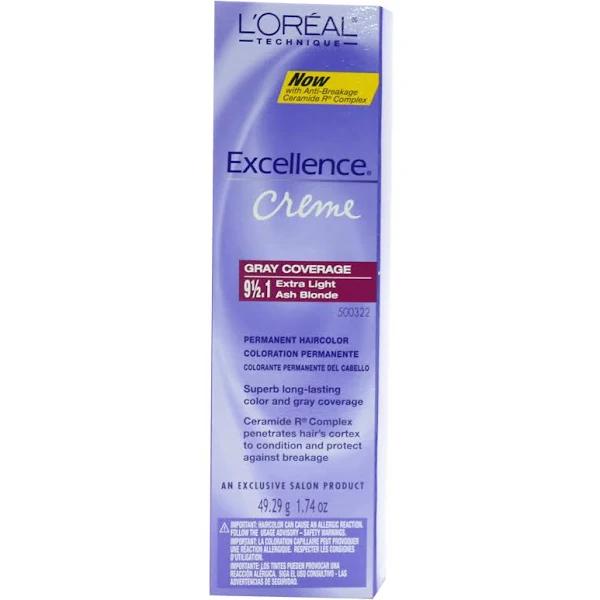 L'Oreal Excellence Creme Permanent Color 9 1/2.1 Extra Light Ash Blonde 1.74 oz