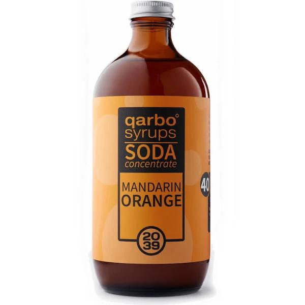 qarbo ̊syrups Mandarin Orange Soda Concentrate - Refreshing Citrus Delight - Natural Flavors - Half The Sugar - Made in Australia