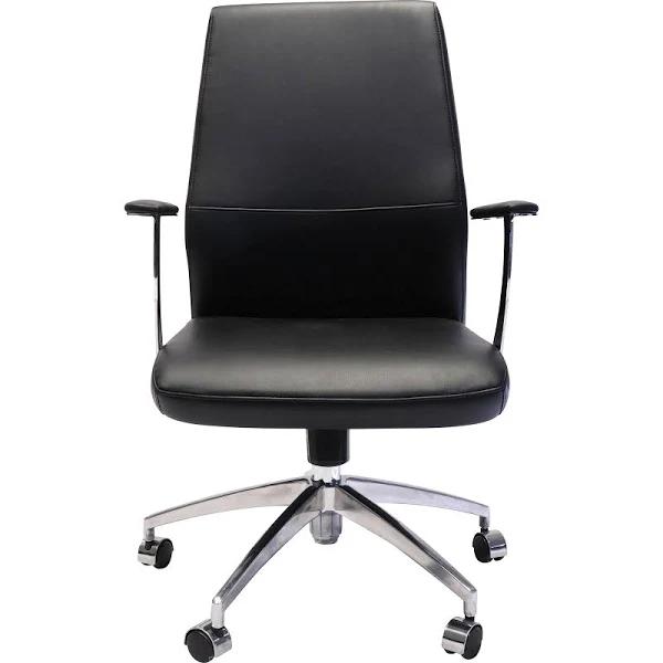 Rapidline Medium Back Slimline Executive Chair Black Pu - AfterPay & zipPay Available