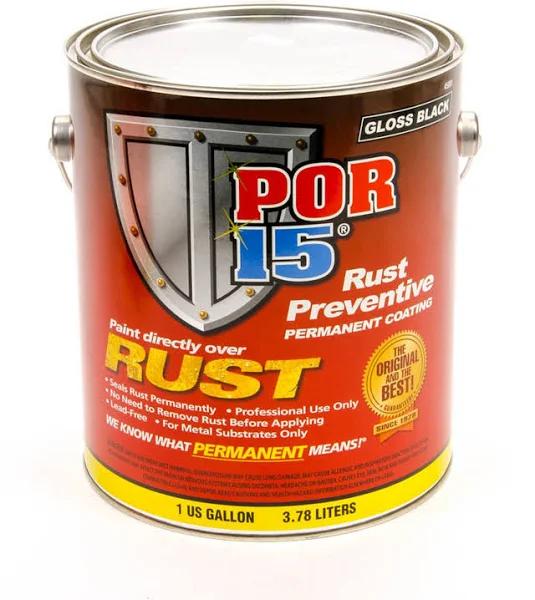 POR-15 45001 Gloss Black Rust Preventive Paint - 1 Gallon