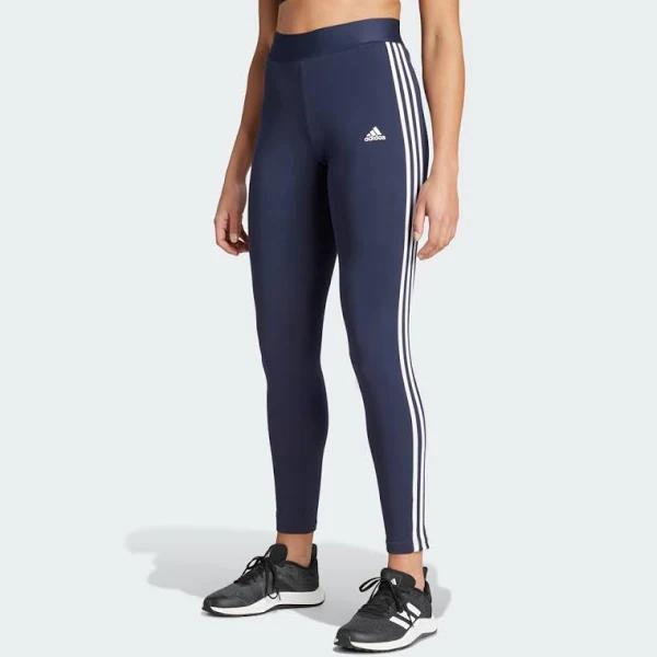 adidas-3 Stripes Leggings -Women-Legend Ink / White-M