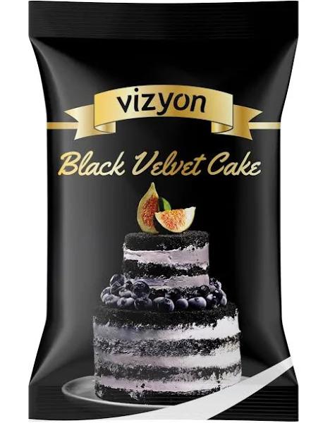 Vizyon Velvet Cake Mix 1 kg, Black