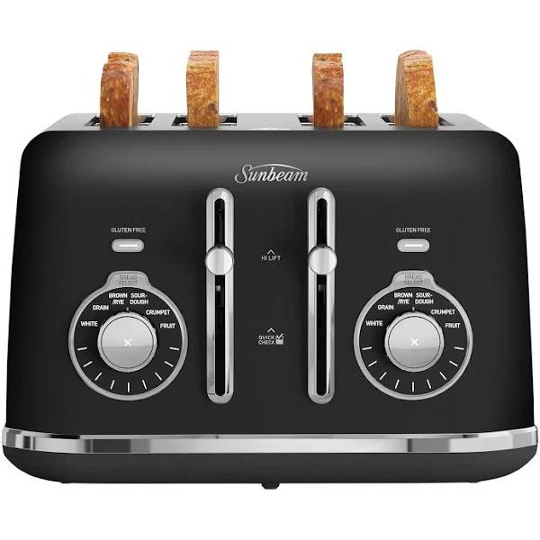 Sunbeam Alinea Select 4 Slice Toaster Black TA2840K