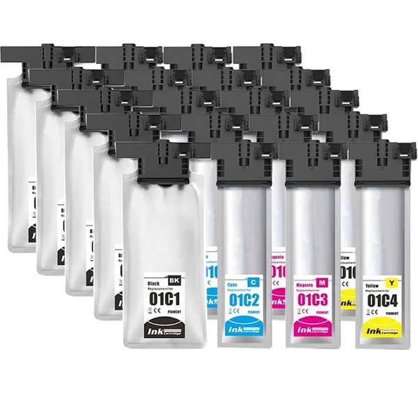 Compatible 20 x T01C1-T01C4 Epson Ink Unit Combo C13T01C100 - C13T01C400 [5BK,5C,5M,5Y]