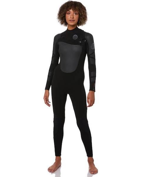 Rip Curl Womens Heatseeker 3/2mm Chest Zip Steamer Wetsuit 14 / Black