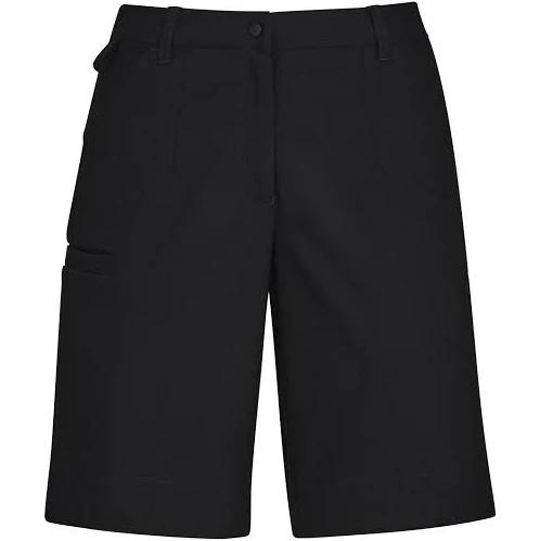 BizCare Womens Comfort Waist Cargo Short - CL957LS Black / 4