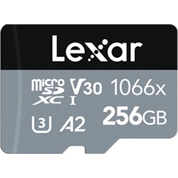 Lexar 256GB Professional 1066x UHS-I microSDXC Memory Card with SD Adapter SILVER Series, Micro SDXC [64GB 1TB], Single s Only, A2 Class