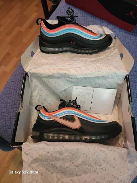 Nike Airmax 97 Seoul Shoes in Black/Reflect Silver/Noir, Men's