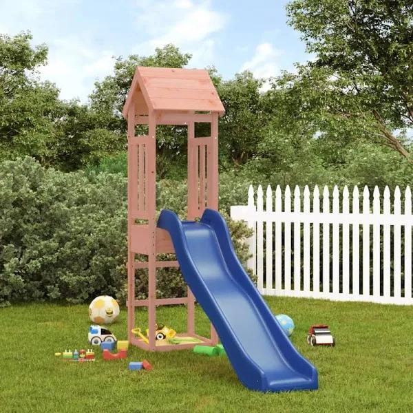 Playhouse with Slide Solid Wood Douglas