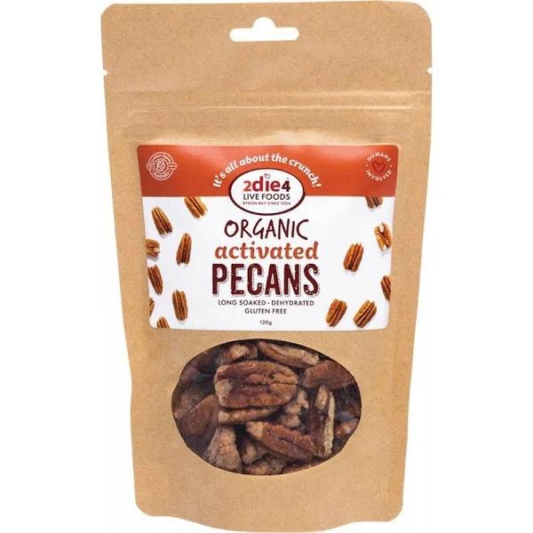 2die4 Live Foods Activated Organic Pecans 120 G