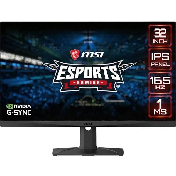 MSI Optix MAG321QR 32" (31.5" Viewable) WQHD 2560 x 1440 (2K) IPS 165Hz HDMI, DisplayPort, USB, Audio G-Sync Compatible Gaming Monitor