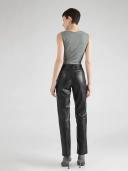 River Island Straight Leg PU Pants in Black