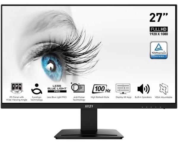 MSI Pro MP273A 27" FHD IPS 100Hz Monitor With Speakers