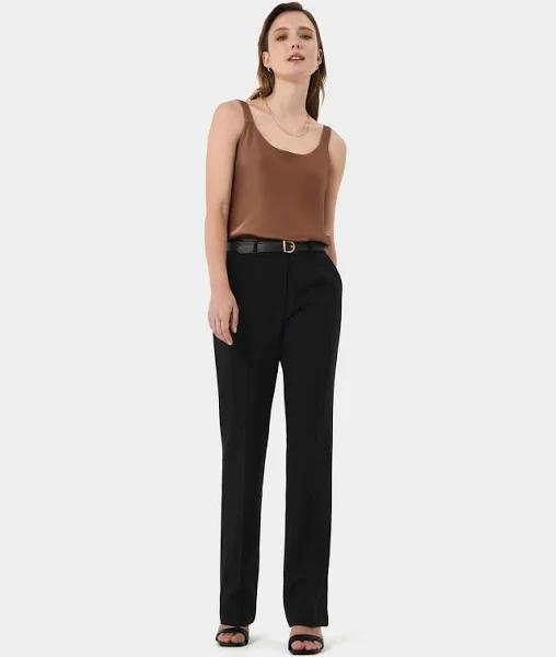 Forcast - Women's Black Dress Pants - Hunter Slim Straight Pants - Size One Size, 8 at The Iconic