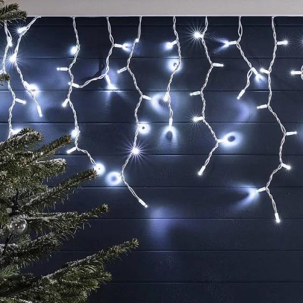 500 LED Icicle Lights – Available in 4 Colors - White & Blue