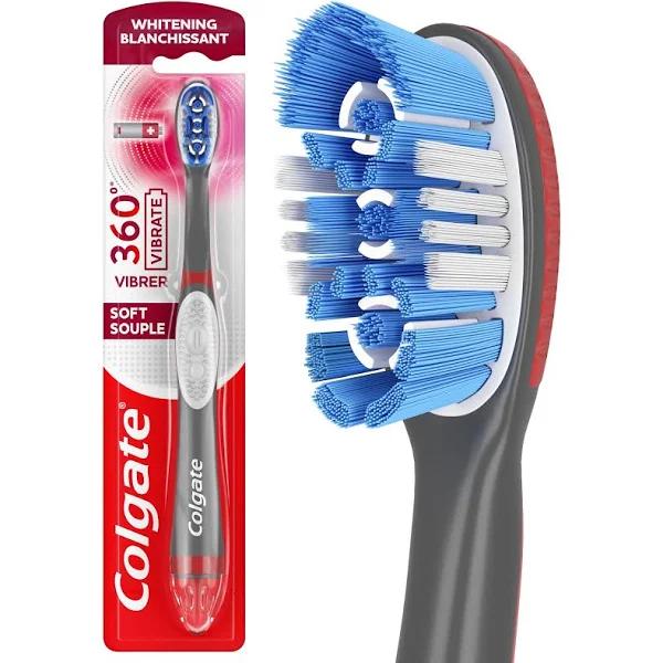 Colgate 360 Optic White Sonic Powered Vibrating Toothbrush, Soft