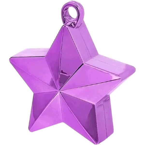 Glitz Star Balloon Weight - Purple