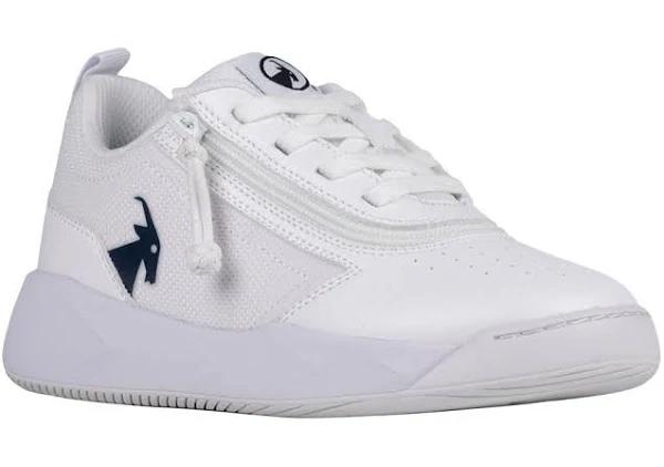 White/Navy Billy Sport Court Athletic Sneakers - White 1 Youth Unisex