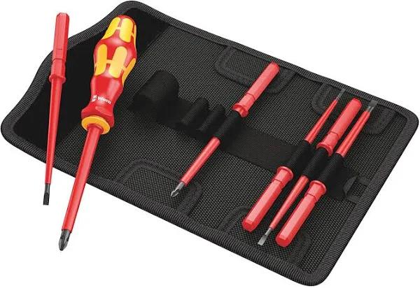 Wera Kraftform Kompakt VDE 7 Universal 1 Interchangeable Screwdriver Set, PZ/SL, 7pc, 05003472001