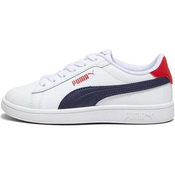 Puma Smash 3.0 PS Kids Casual Shoes White/Navy US 12 @ Rebel Active